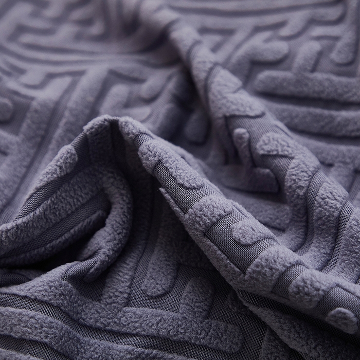 91家纺网 家纺一手货源 找家纺 共鸣沙发套 2024新款拉绒提花系列懒人沙发套 拉绒深灰