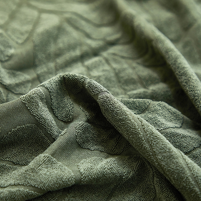 91家纺网 家纺一手货源 找家纺 共鸣沙发套 2024新款臻品提花系列懒人沙发套（织叶花系） 织叶松绿