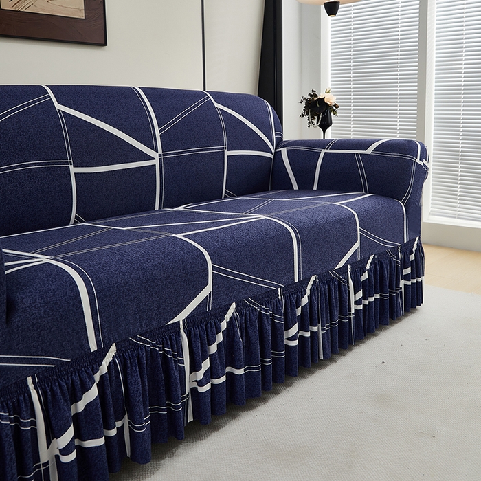 91家纺网 家纺一手货源 找家纺 共鸣沙发套 2024新款牛奶丝系列沙发套（裙摆款） 罗马空间