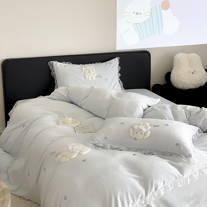 91家纺网 家纺一手货源 找家纺 MIU缪家居 2024新款加厚牛奶绒四件套-伽百利-风格一 伽百利-蓝色