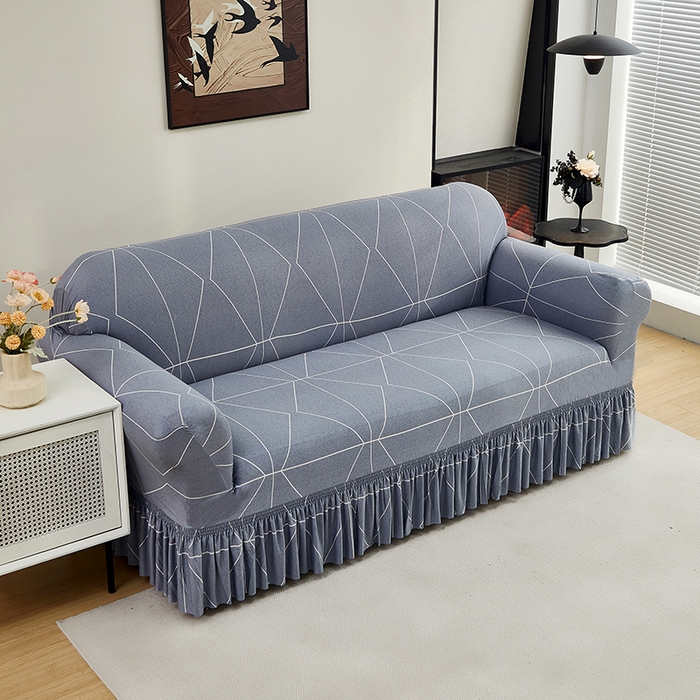 91家纺网 家纺一手货源 找家纺 共鸣沙发套 2024新款牛奶丝系列沙发套（裙摆款） 几何人生