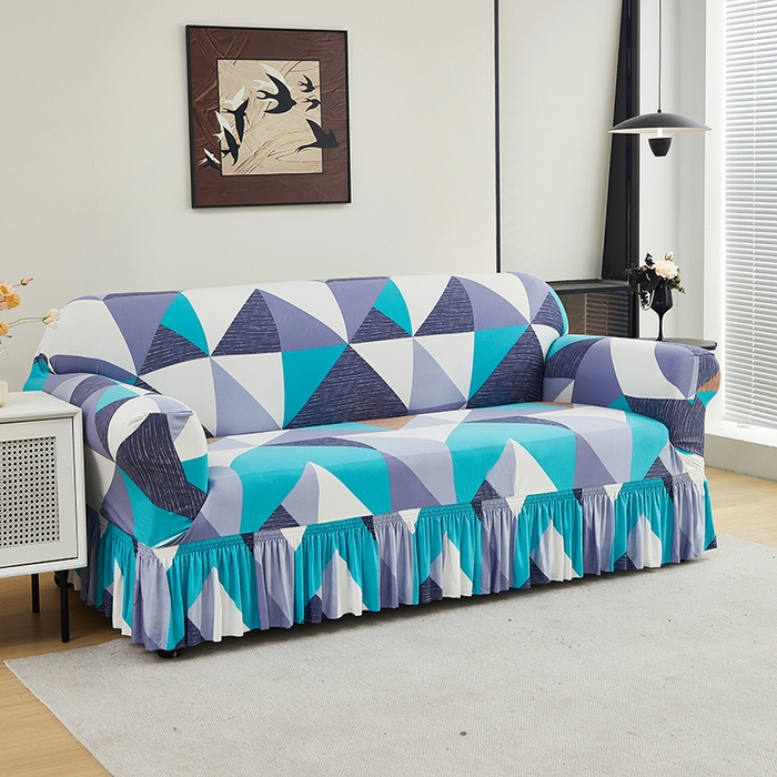 91家纺网 家纺一手货源 找家纺 共鸣沙发套 2024新款牛奶丝系列沙发套（裙摆款） 北欧记忆