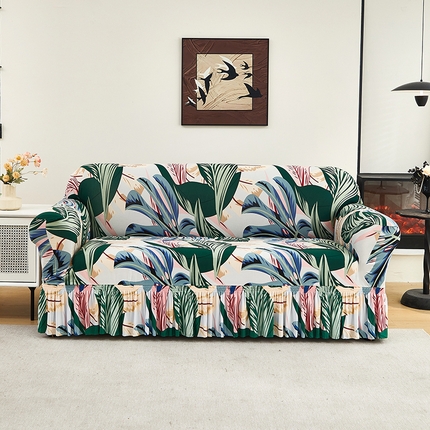 共鸣沙发套 2024新款牛奶丝系列沙发套（裙摆款） 夏意