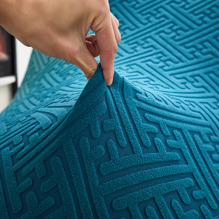 91家纺网 家纺一手货源 找家纺 共鸣沙发套 2024新款拉绒提花系列懒人沙发套 拉绒橄榄绿