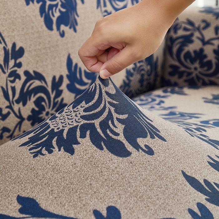 91家纺网 家纺一手货源 找家纺 共鸣沙发套 2024新款牛奶丝系列沙发套（裙摆款） 简欧