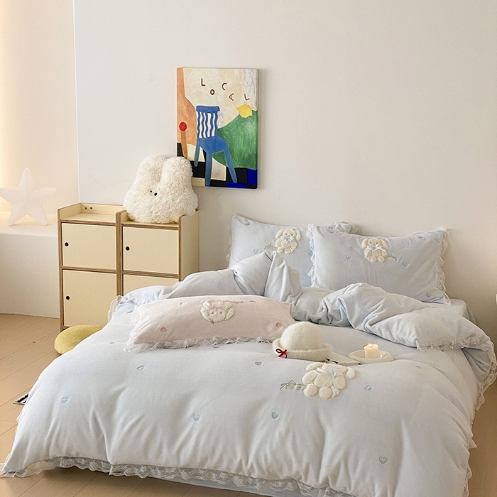 91家纺网 家纺一手货源 找家纺 （总）MIU缪家居 2024新款加厚牛奶绒四件套-伽百利-风格二