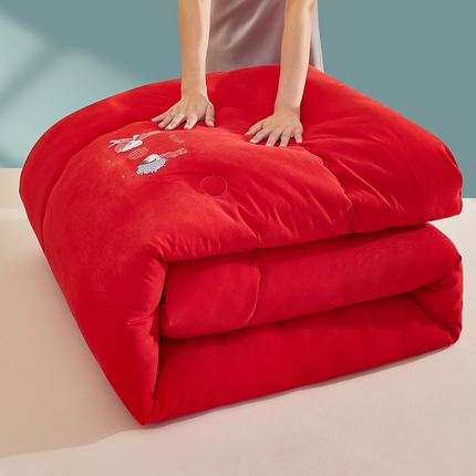 91家纺网 家纺一手货源 找家纺 黛妮雅 2025母婴级云锦棉婚庆被子冬被春秋被芯