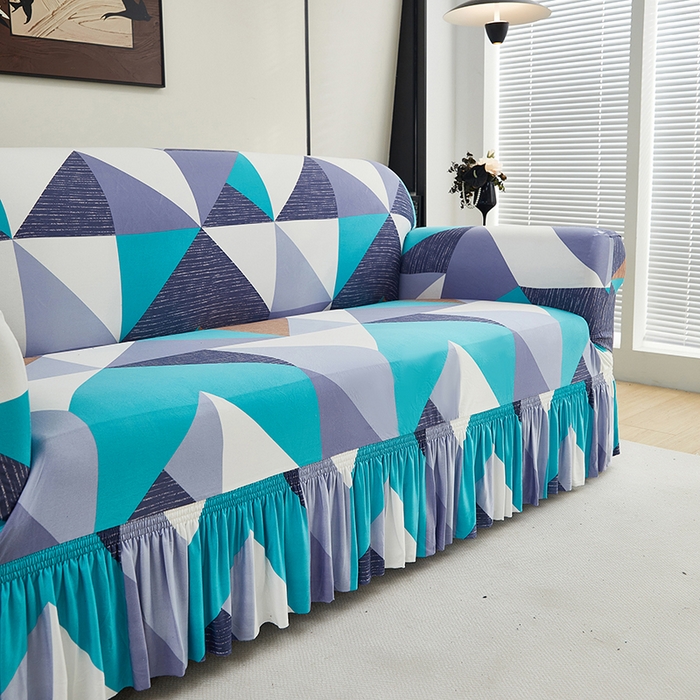 91家纺网 家纺一手货源 找家纺 共鸣沙发套 2024新款牛奶丝系列沙发套（裙摆款） 北欧记忆