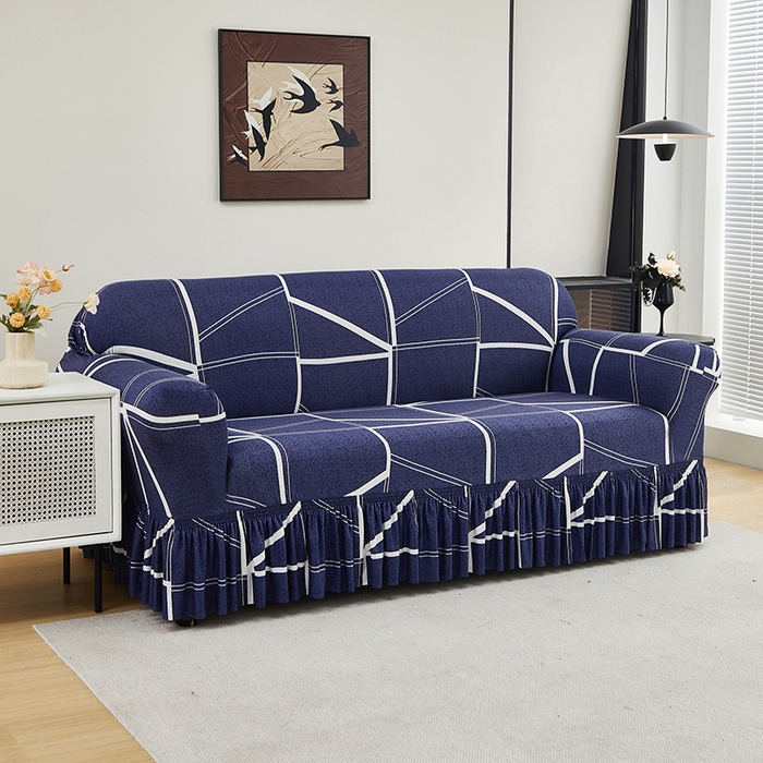 91家纺网 家纺一手货源 找家纺 共鸣沙发套 2024新款牛奶丝系列沙发套（裙摆款） 罗马空间