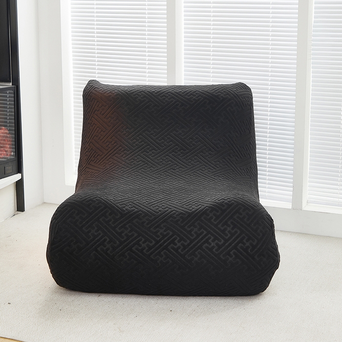 91家纺网 家纺一手货源 找家纺 共鸣沙发套 2024新款拉绒提花系列懒人沙发套 拉绒黑色