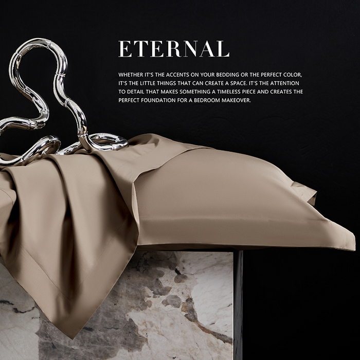 91家纺网 家纺一手货源 找家纺 轩和家居  2024新款70S长绒棉四件套 谷香棕