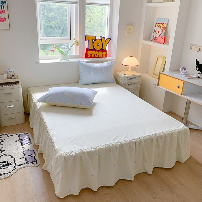 91家纺网 家纺一手货源 找家纺 玉元坊 2025年新款三丽鸥系列全棉纯棉简约基础款四件套三件套--大耳狗简约款式 云朵大耳狗【简约款】