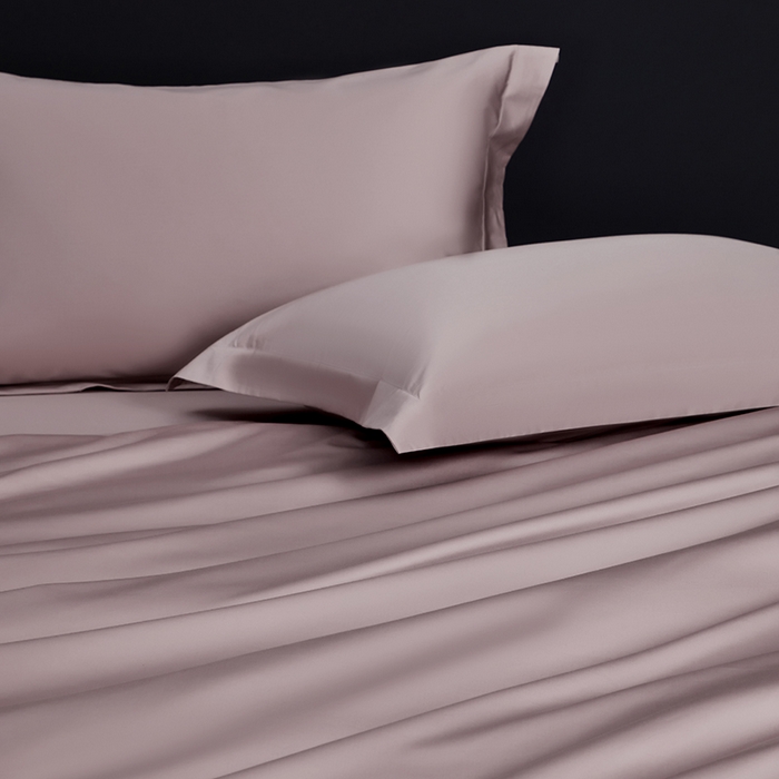 91家纺网 家纺一手货源 找家纺 轩和家居  2024新款70S长绒棉四件套 山茶色