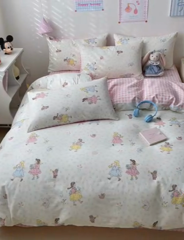 91家纺网 家纺一手货源 找家纺 （总）曼之夏 2024新款全棉印花四件套