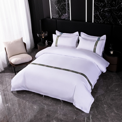 中乾酒店布草工厂店 2024新款140克织带款酒店加厚磨毛四件套 锦绣祥云