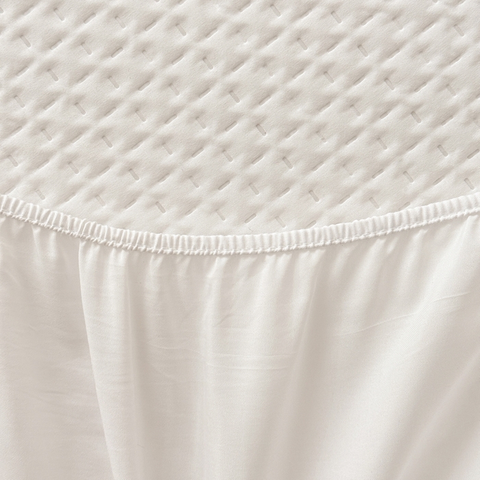 91家纺网 家纺一手货源 找家纺 小萌虎 2024新款华夫防水夹棉床笠 华夫-白