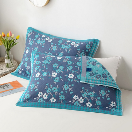 91家纺网 家纺一手货源 找家纺 （总）（买家秀）（爆款花型 长期款 不断货）A类抗菌母婴级全棉纯棉三层纱多功能枕巾多层纱布纱巾宽边枕巾