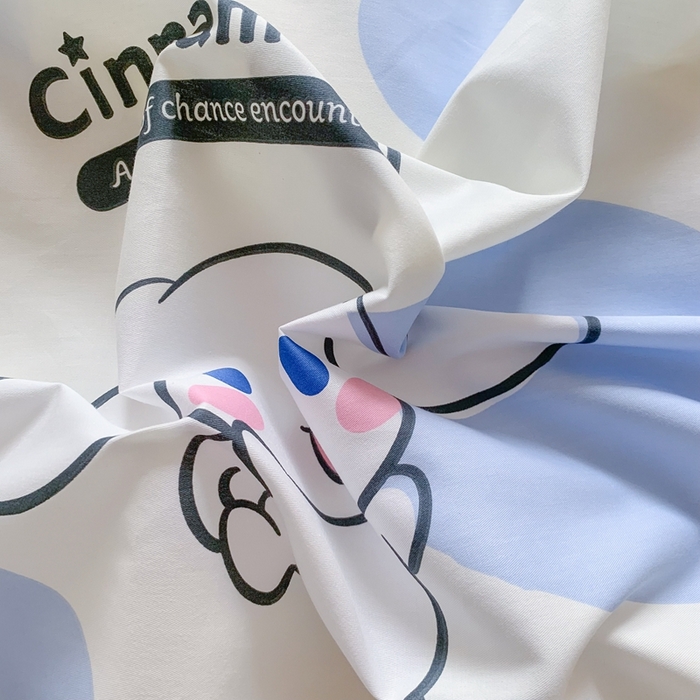 91家纺网 家纺一手货源 找家纺 玉元坊 2025年新款三丽鸥系列全棉纯棉简约基础款四件套三件套--大耳狗简约款式 波点玉桂狗【简约款】