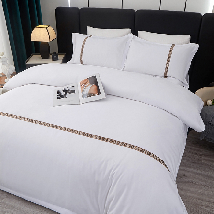 91家纺网 家纺一手货源 找家纺 中乾酒店布草工厂店 2024新款加厚磨毛140克涤纶面料酒店舒适四件套 日进斗金