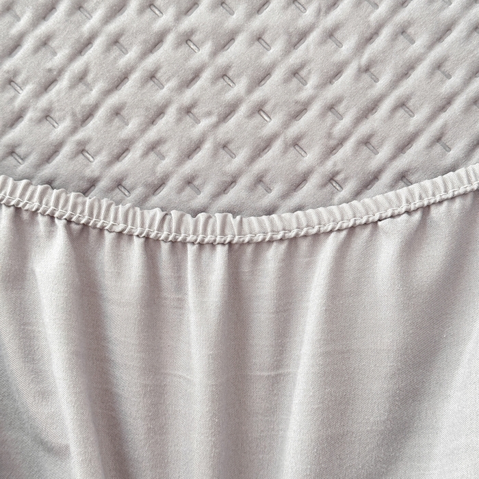 91家纺网 家纺一手货源 找家纺 小萌虎 2024新款华夫防水夹棉床笠 华夫-高级灰