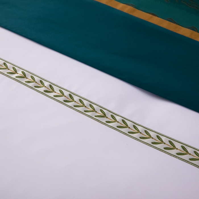 91家纺网 家纺一手货源 找家纺 中乾酒店布草工厂店 2024新款120克加密织带款酒店磨毛四件套 如沐春风