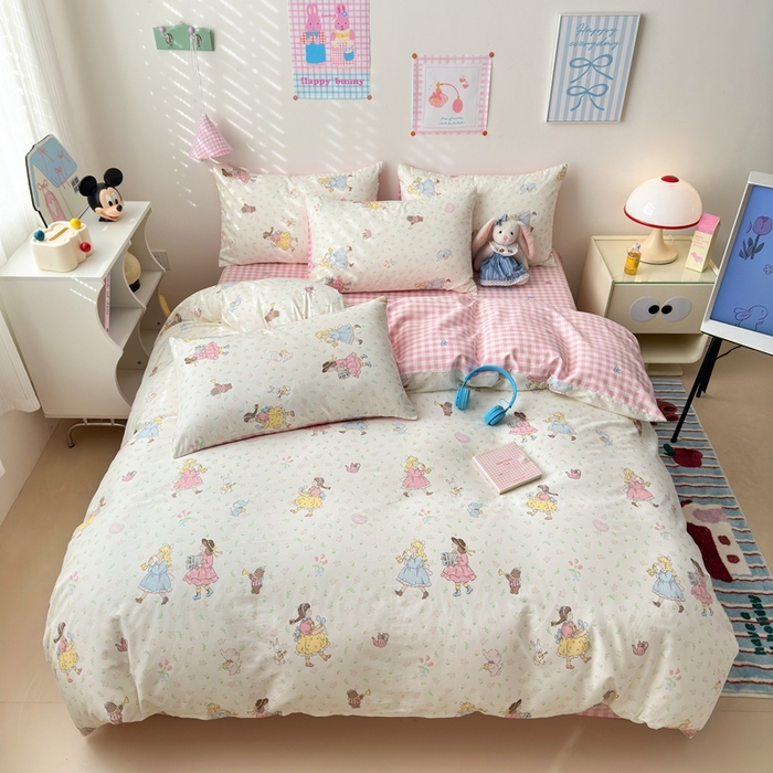 91家纺网 家纺一手货源 找家纺 （总）曼之夏 2024新款全棉印花四件套