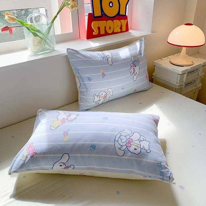 91家纺网 家纺一手货源 找家纺 玉元坊 2025年新款三丽鸥系列全棉纯棉简约基础款四件套三件套--大耳狗简约款式 星星大耳狗【简约款】