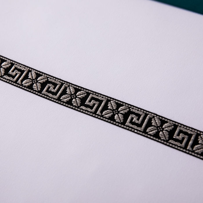 91家纺网 家纺一手货源 找家纺 中乾酒店布草工厂店 2024新款145g加厚加密款织带款酒店磨毛四件套 水墨