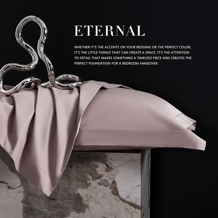 91家纺网 家纺一手货源 找家纺 轩和家居  2024新款70S长绒棉四件套 山茶色