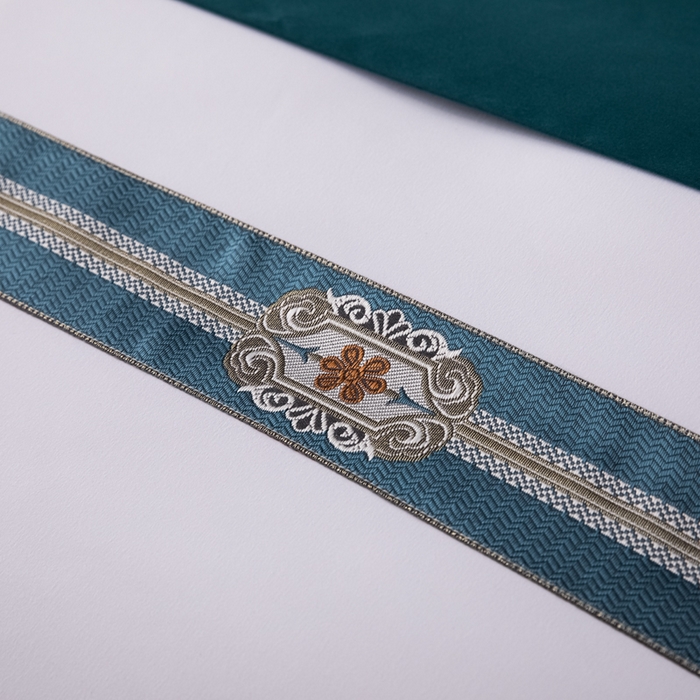 91家纺网 家纺一手货源 找家纺 中乾酒店布草工厂店 2024新款140克织带款酒店加厚磨毛四件套 锦绣祥云