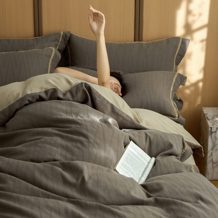 简家居 2024新款四件套-暮色乐曲曼斯日记系列 暮色乐曲-黑茶