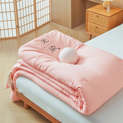 （买家秀 不断货）A类母婴级本白华夫格无染大豆被子针织大豆被子春秋被秋冬被大豆纤维被子被芯原棉大豆被 展示图6