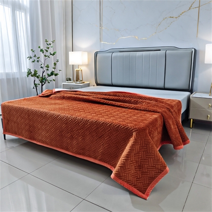 91家纺网 家纺一手货源 找家纺 【云仓特价】小牛席业 加厚款纯色正面【牛奶绒+背面水洗棉】床盖毛毯绒床单