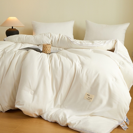 91家纺网 家纺一手货源 找家纺 （总）（买家秀爆款花色不断货）A类母婴级棉豆豆大豆纤维被水洗棉大豆被纯色棉豆豆大豆被子春秋被秋冬被-场景2