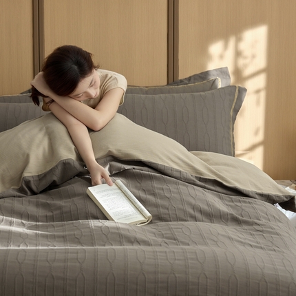 简家居 2024新款四件套-暮色乐曲曼斯日记系列 曼斯日记-黑茶