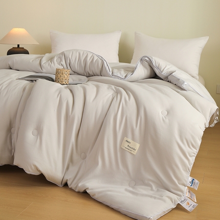 91家纺网 家纺一手货源 找家纺 （总）（买家秀爆款花色不断货）A类母婴级棉豆豆大豆纤维被水洗棉大豆被纯色棉豆豆大豆被子春秋被秋冬被-场景2
