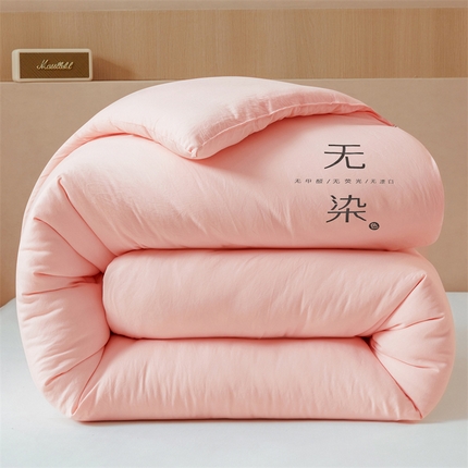 （买家秀 不断货）A类母婴级本白华夫格无染大豆被子针织大豆被子春秋被秋冬被大豆纤维被子被芯原棉大豆被 展示图1
