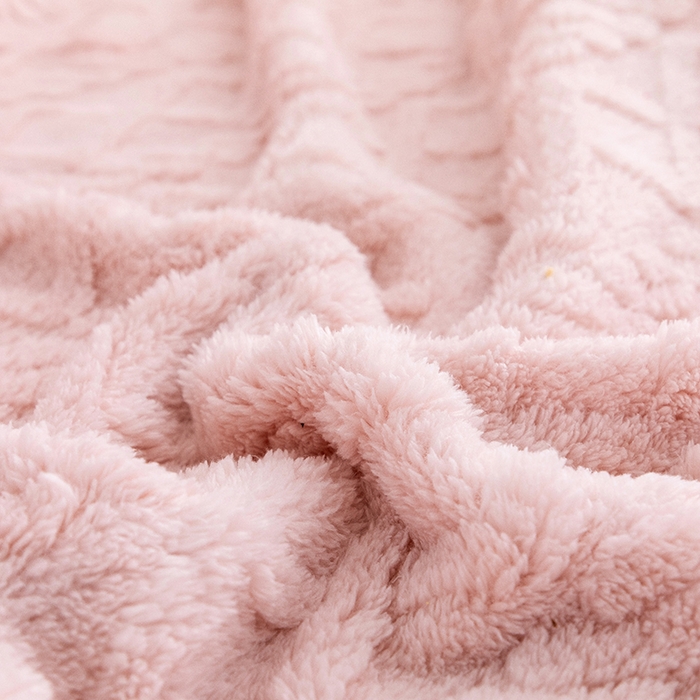 91家纺网 家纺一手货源 找家纺 2026新款舒棉绒沙发巾 粉色