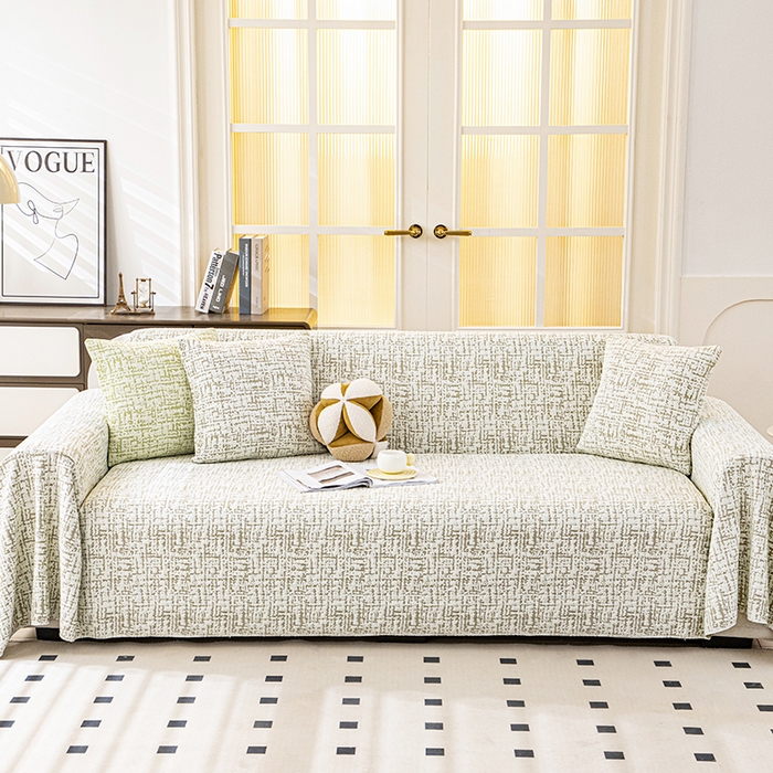 91家纺网 家纺一手货源 找家纺 2026新款芋妳沙发巾 墨绿