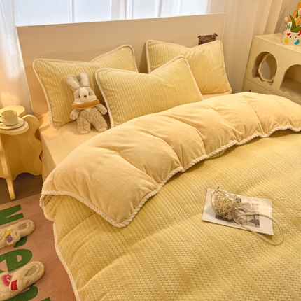 91家纺网 家纺一手货源 找家纺 （总）（买家秀 爆款不断货）A类母婴级6D提花牛奶绒四件套提花绒珊瑚绒四件套雪花绒四件套纯色牛奶绒四件套花