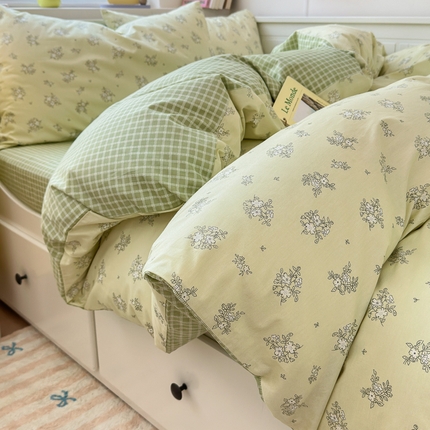 91家纺网 家纺一手货源 找家纺 （总）（买家秀爆款不断货）儿童卡通花卉高克重亲肤棉13372全棉纯棉四件套全棉纯棉全棉四件套全棉纯棉三件套