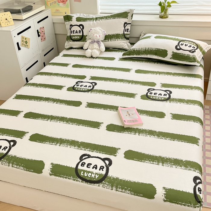 91家纺网 家纺一手货源 找家纺 A类母婴级卡通花卉儿童纯棉全棉床单纯棉全棉床笠全棉纯棉床单全棉纯棉床笠三件套 格调熊