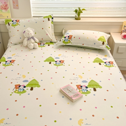 91家纺网 家纺一手货源 找家纺 （总）A类母婴级卡通花卉儿童纯棉全棉床单纯棉全棉床笠全棉纯棉床单全棉纯棉床笠三件套