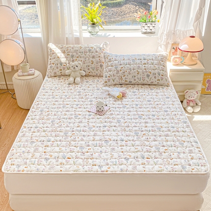 91家纺网 家纺一手货源 找家纺 萌飞 2024新款全棉棉花床垫 梦幻物语