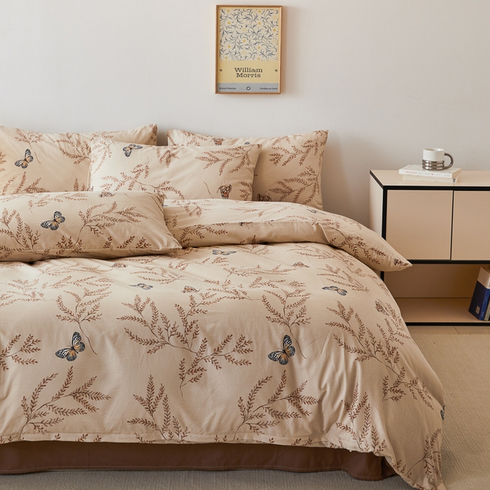 91家纺网 家纺一手货源 找家纺 （优质买家秀 热卖不断货）A类母婴级纯棉全棉磨毛四件套全棉纯棉全棉磨毛四件套百分百纯棉全棉磨毛四件套 沐梦