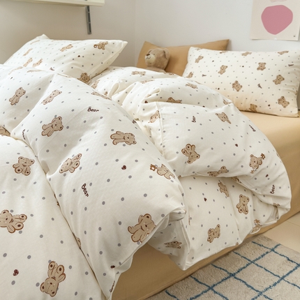 91家纺网 家纺一手货源 找家纺 （总）（优质买家秀 热卖不断货）A类母婴级卡通花卉儿童100纯棉全棉四件套全棉纯棉全棉四件套纯棉全棉双层纱