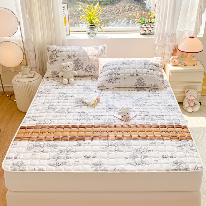 91家纺网 家纺一手货源 找家纺 萌飞 2024新款全棉棉花床垫 宁静生活