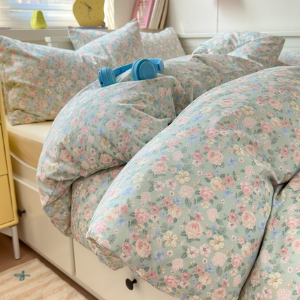 91家纺网 家纺一手货源 找家纺 （总）（买家秀爆款不断货）儿童卡通花卉高克重亲肤棉13372全棉纯棉四件套全棉纯棉全棉四件套全棉纯棉三件套