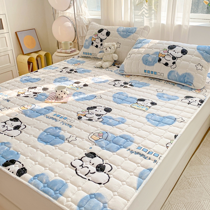 91家纺网 家纺一手货源 找家纺 萌飞 2024新款全棉棉花床垫 班尼狗