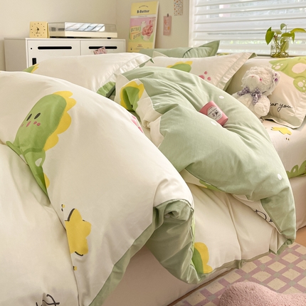 91家纺网 家纺一手货源 找家纺 （总）（优质买家秀热卖不断货）A类母婴级卡通花卉儿童纯棉全棉被套三件套全棉纯棉被套三件套纯棉全棉被套四件套